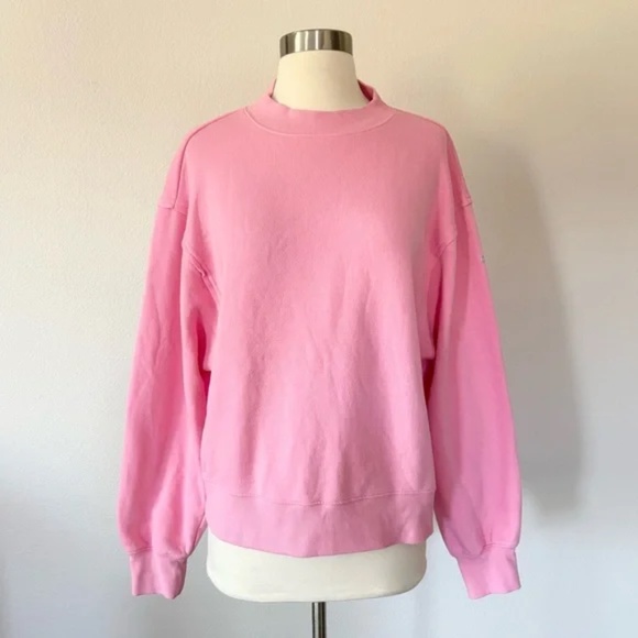 ALO Yoga Freestyle Mock Neck Sweatshirt Sweet Pink Medium - Picture 1 of 5